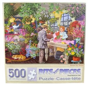 Bits and Pieces 500pc Jigsaw Puzzle "Roses My Sweet" Flower Shop 18x24 Complete‎